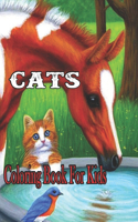 Cats Coloring Book For Kids: 47+ Relaxing, Easy, and Fun Cats Kids Coloring Book