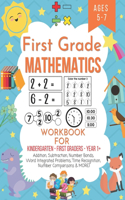 First grade mathematics workbook for kindergarten first graders year 1+ ages 5-7