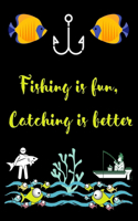 Fishing is fun, Catching is better: A very beutiful colouring book for fishing interested man, woman & children