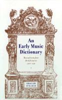 Early Music Dictionary