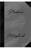 Nadine Notizbuch: Kariertes Notizbuch mit 5x5 Karomuster für deinen Vornamen