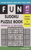 Fun Sudoku Puzzle book 60+ Large print puzzles: With Bonus puzzles & Answer.