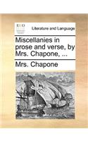 Miscellanies in Prose and Verse, by Mrs. Chapone, ...