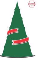 Notebook Kingdom: Christmas Tree Journal/Diary, Lined Paper, 100 Pages, 5x8, Composition Book, Ribbon Christmas Tree