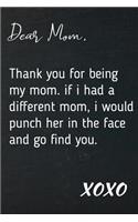 Dear Mom, Thanks for being my Mom