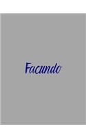 Facundo: notebook with the name on the cover, elegant, discreet, official notebook for notes, dot grid notebook,