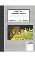 Graph Composition Notebook 4 Squares per inch 4x4 Quad Ruled 4 to 1 / 8.5 x 11 100 Sheets