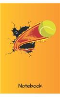 Notebook: Tennis Tennisball - A5 - Liniert (Linien) 120 Seiten - Notizbuch - Tagebuch - Tagesplaner - Wochenplaner - Planer - Geschenk