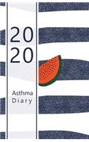 2020 Asthma diary: Dated Asthma symptoms tracker incl. Medications, Triggers, Peak flow meter section and charts, Exercise tracker, Notes pages. 8.5 x 5.5 (Half letter