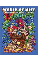 WORLD of MICE (Stained Glass Coloring Book): Mosaic Coloring Book for Adults Relaxation and Stress Relief