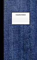 Composition Notebook: College-Ruled Blank Lined Notebook - For Girls, Boys, Teens, Kids, Adults - School Writing Notes Journal - 7.5 x 9.25 inches - 100 Pages - Denim Edi