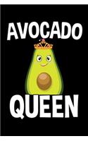 Avocado Queen: "A Journal, Notepad, or Diary to write down your thoughts. - 120 Page - 6x9 - College Ruled Journal - Writing Book, Personal Writing Space, Doodle, 