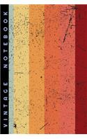 Vintage Notebook: This Lined Paper Retro Rainbow Composition Journal Great for Writing Down Daily Notes and Diary - 120 Lined Pages, Size 6"x 9".