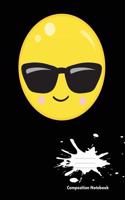 Composition Notebook: Wide Ruled Writing and Note Taking Book for Boys with Cool Shade-Wearing Emoji Design(1 Cool School Notebooks for Boys)
