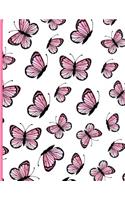 Soar High Like A Butterfly: Illustrated Motivational Journal, 148 Lined Pages Plus Goal Dedication, Daily Notebook, Journal, Diary, Multi-Coloured Butterflies (Large, 8.5 x 11 (24 Butterfly Journals)