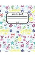 Exercise Book Lined: Back To School Notebook V12