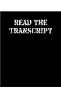Read The Transcript: Political 7.5 x 9.25 Notebook For Trump Supporters