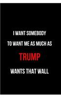 I Want Somebody to Want Me as Much as Trump Wants That Wall