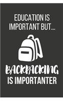 Education Is Important But... Backpacking Is Importanter