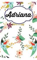 Adriana: Personalised Homework Book Notepad Notebook Composition and Journal Gratitude Diary