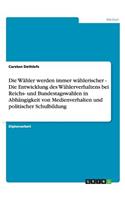 Wähler werden immer wählerischer - Die Entwicklung des Wählerverhaltens bei Reichs- und Bundestagswahlen in Abhängigkeit von Medienverhalten und politischer Schulbildung