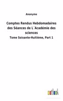 Comptes Rendus Hebdomadaires des Séances de L´Académie des sciences