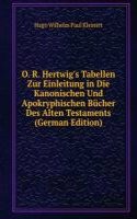 O. R. Hertwig's Tabellen Zur Einleitung in Die Kanonischen Und Apokryphischen Bucher Des Alten Testaments (German Edition)