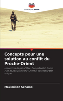 Concepts pour une solution au conflit du Proche-Orient