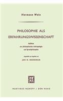 Philosophie ALS Erfahrungswissenschaft