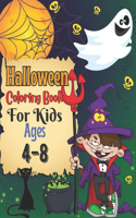 Halloween Coloring Book For Kids Ages 4-8