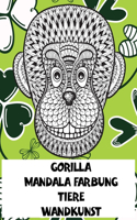 Mandala Färbung - Wandkunst - Tiere - Gorilla