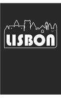 Lisbon Notebook - Portugal Gift - Skyline Lisbon Journey Diary - Portugal Travel Journal: Medium College-Ruled Journey Diary, 110 page, Lined, 6x9 (15.2 x 22.9 cm)