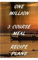 One Million 3 Course Meal Recipe Plans: Dhoni Recipe Planner: Bullet Style Dot Grid Journal, Diary, Planner & Notebook. 6*9 inch, 270 pages
