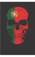 Portugal Flag Skull Notebook Journal