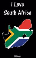 I Love South Africa: South Africa Notebook college book diary journal booklet memo composition book 110 sheets - ruled paper 6x9 inch