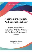 German Imperialism And International Law