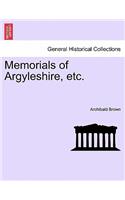 Memorials of Argyleshire, Etc.