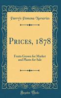 Prices, 1878