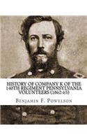 History of Company K of the 140th Regiment Pennsylvania Volunteers (1862-65)