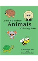 Cute & Carefree Animals Coloring Book