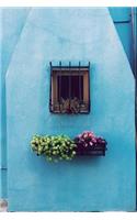 A Sky Blue House with Flowers Journal