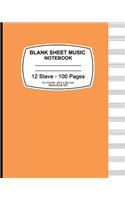 Blank Sheet Music Notebook (Orange)