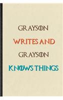 Grayson Writes And Grayson Knows Things