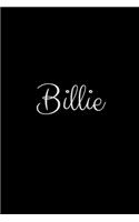 Billie: notebook with the name on the cover, elegant, discreet, official notebook for notes