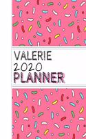 Valerie: : 2020 Personalized Planner: One page per week: Pink sprinkle design