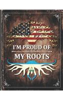 Im Proud of My Roots: Vintage Nicaragua and American Flag Personalized Gift for Coworker Friend Undated Planner Daily Weekly Monthly Calendar Organizer Journal