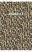 Anabelle: Personalized Notebook - Leopard Print (Animal Pattern). Blank College Ruled (Lined) Journal for Notes, Journaling, Diary Writing. Wildlife Theme Des