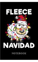 Fleece Navidad - Notebook: Merry Christmas Sheep