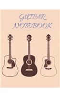 Guitar Notebook: Blank Music Journal for Guitar Music Notes - 150 Pages
