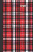 winter plaid notes: small lined Buffalo Plaid Notebook / Travel Journal to write in (6'' x 9'') 120 pages